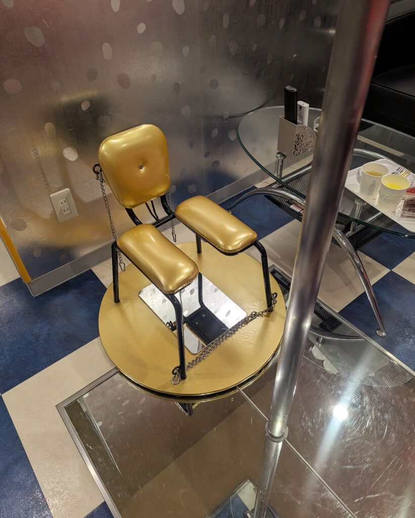 SMホテル愛愛賓館405号室。拘束用の開股smチェア